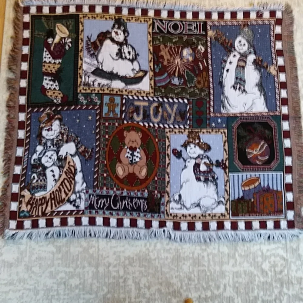 Goodwin Weavers Edith Collection Holiday Fringe Throw Blanket 48.5 x 58
